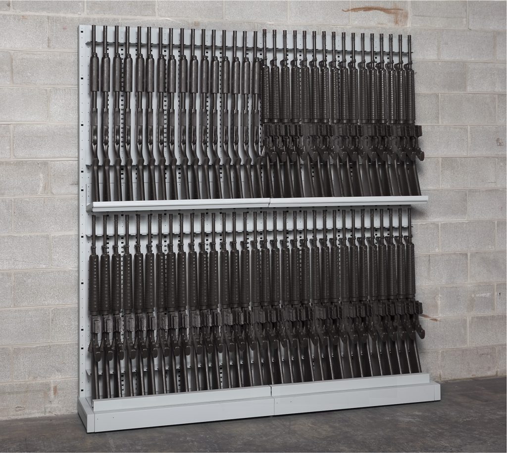 Single-Sided Expandable Weapon Rack with High-Density Storage Components