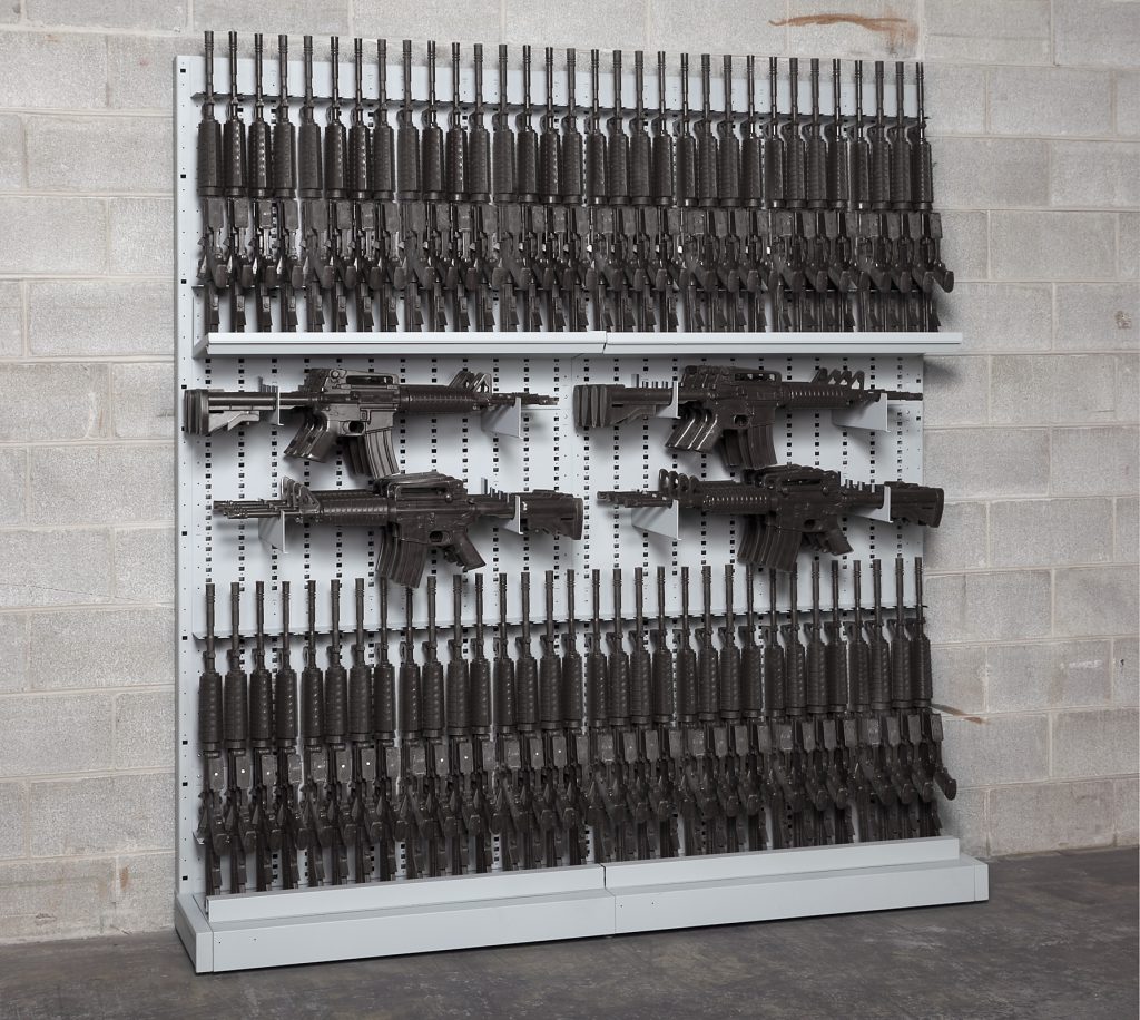 Single-Sided Expandable Weapon Rack with High-Density M4 Rifle Storage