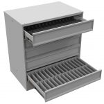 5-Drawer Pistol Storage Cabinet with Left to Right Dividers