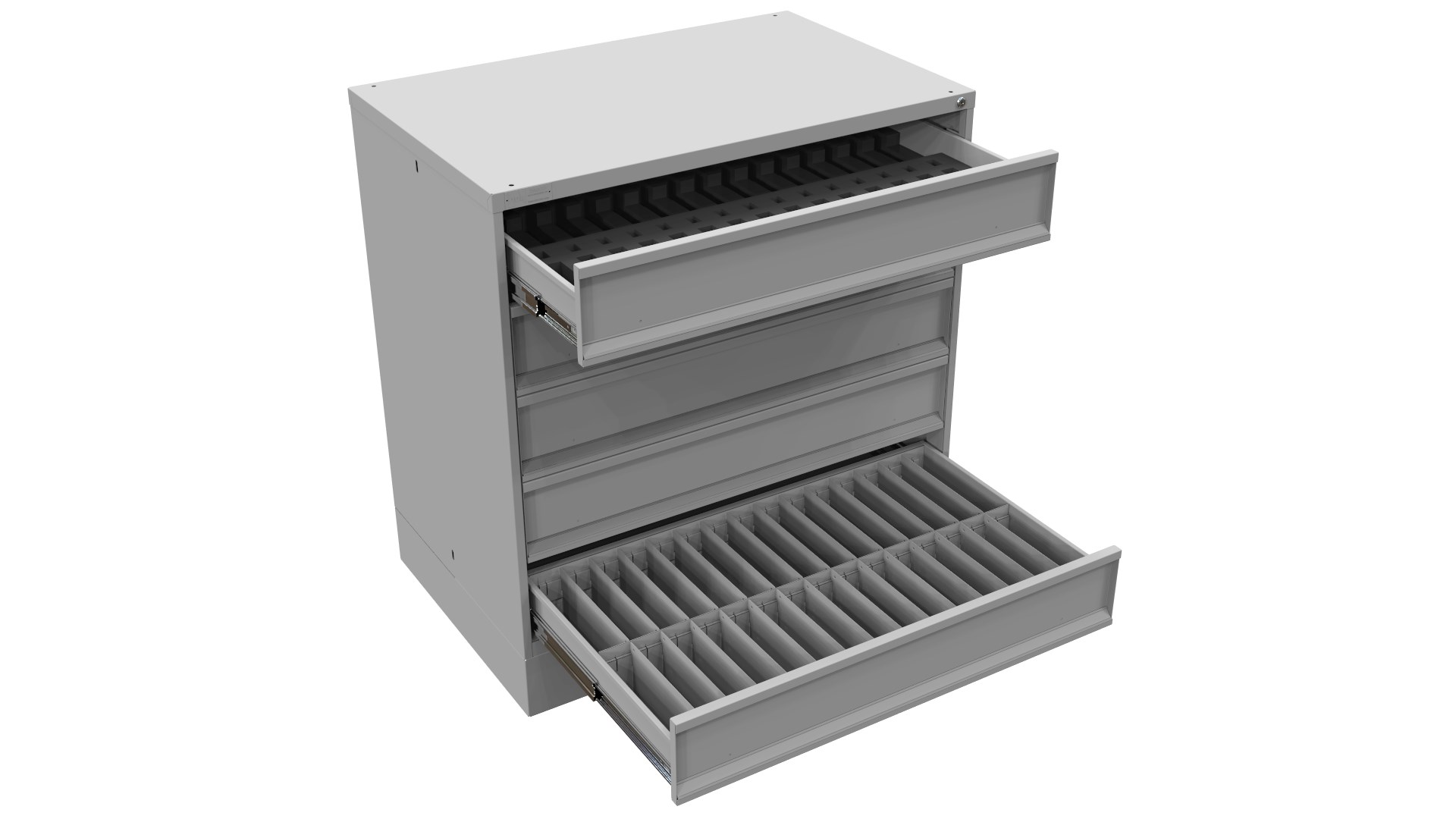 5-Drawer Pistol Storage Cabinet with Left to Right Dividers