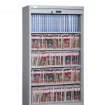 66-Inch High Secure Media Cabinet Open with File Storage