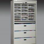 Open 72-Inch High Secure Media Cabinet With Components