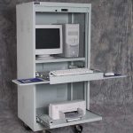 Secure Computer Cabinet Open
