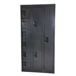 Pass-Through Evidence Storage with Closed Locker Compartments